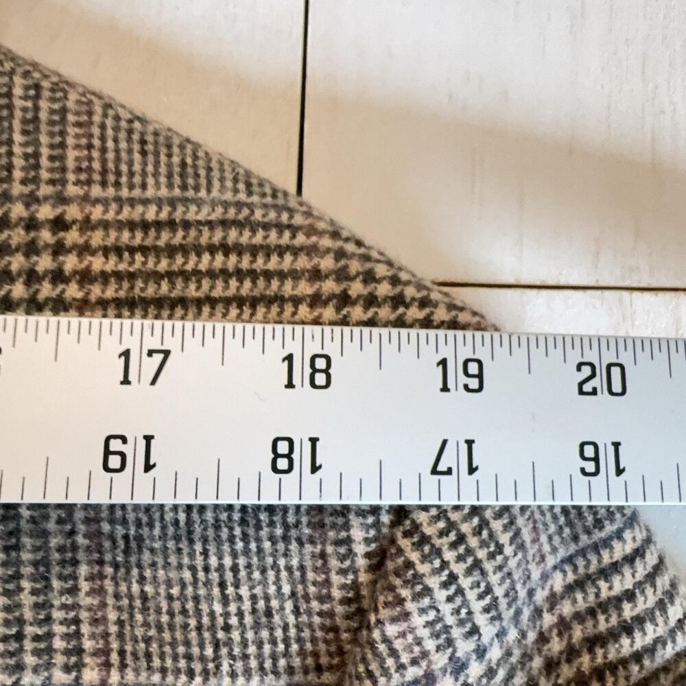 Jos A Bank Blazer Mens 42C Brown Plaid Camelhair Tweed Sport Coat Notch Lapel - Picture 9 of 14